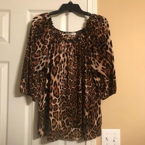 Claudia Richard Cheetah Print Top